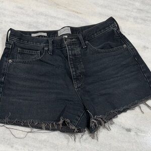 Universal Thread Black Frayed Hem High-Rise Denim Shorts